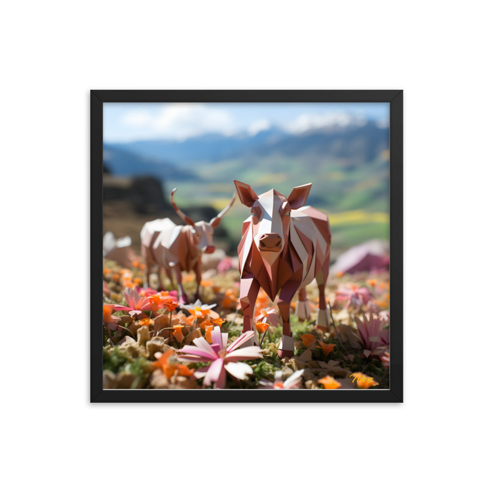 Meadow By The Farm Series Print #1 - Framed Paper Print