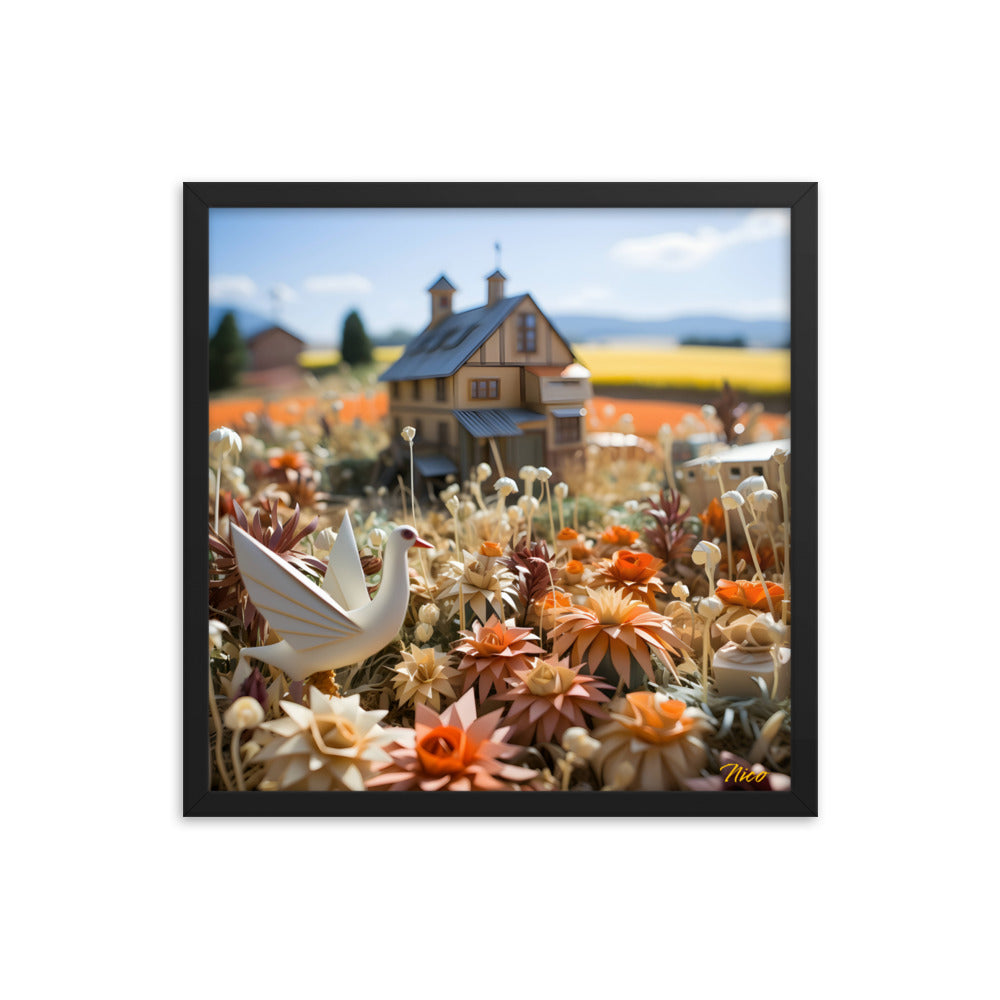 Meadow By The Farm Series Print #9 - Framed Paper Print