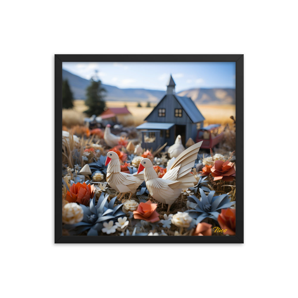 Meadow By The Farm Series Print #6 - Framed Paper Print