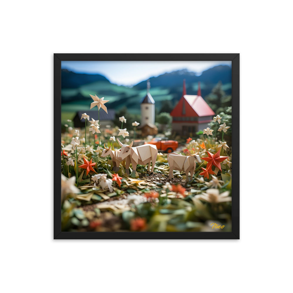 Meadow By The Farm Series Print #5 - Framed Paper Print