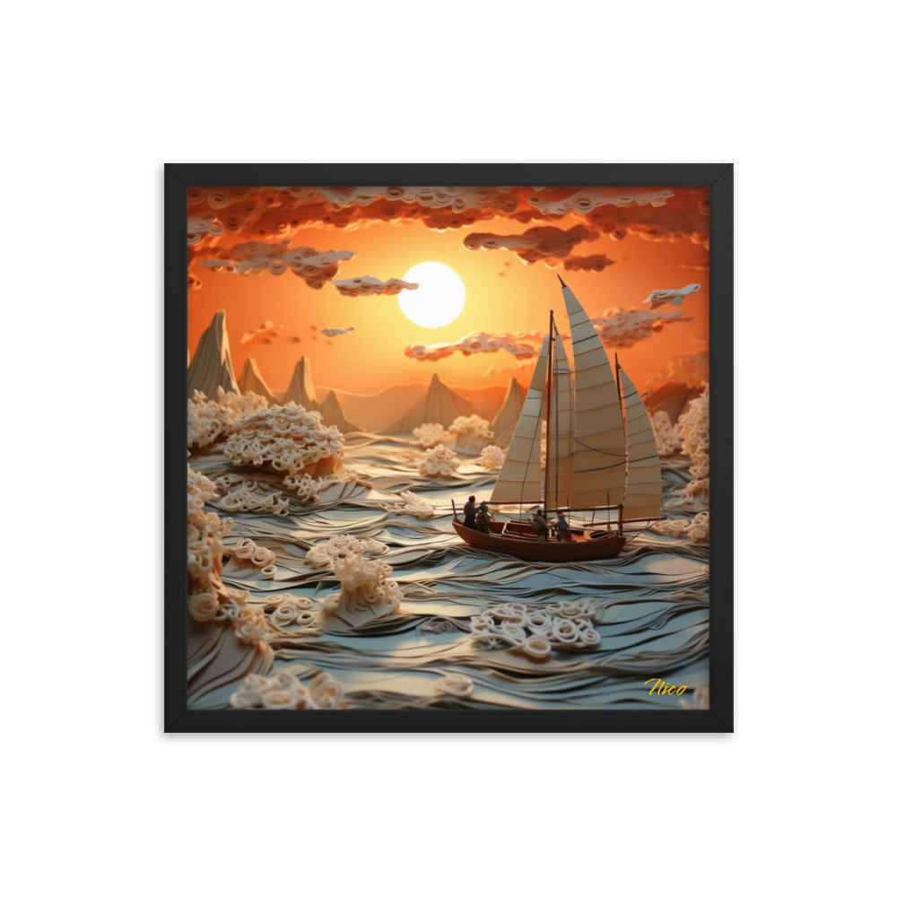 Into The Sunset Series Print #8 - Framed Paper Print