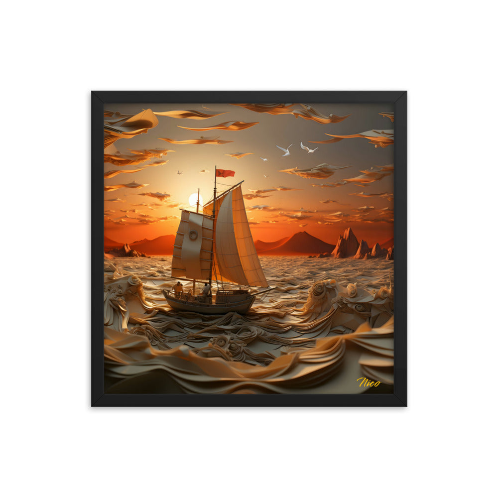 Into The Sunset Series Print #7 - Framed Paper Print