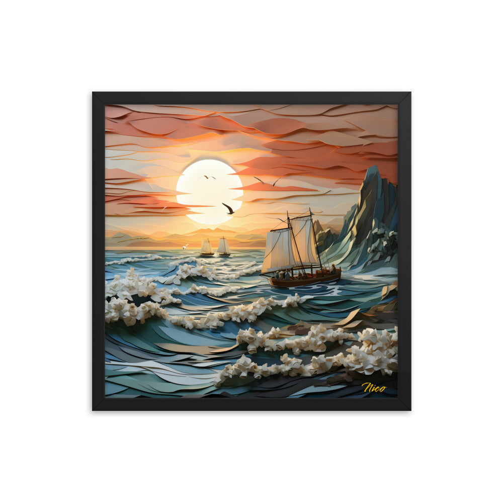 Into The Sunset Series Print #6 - Framed Paper Print