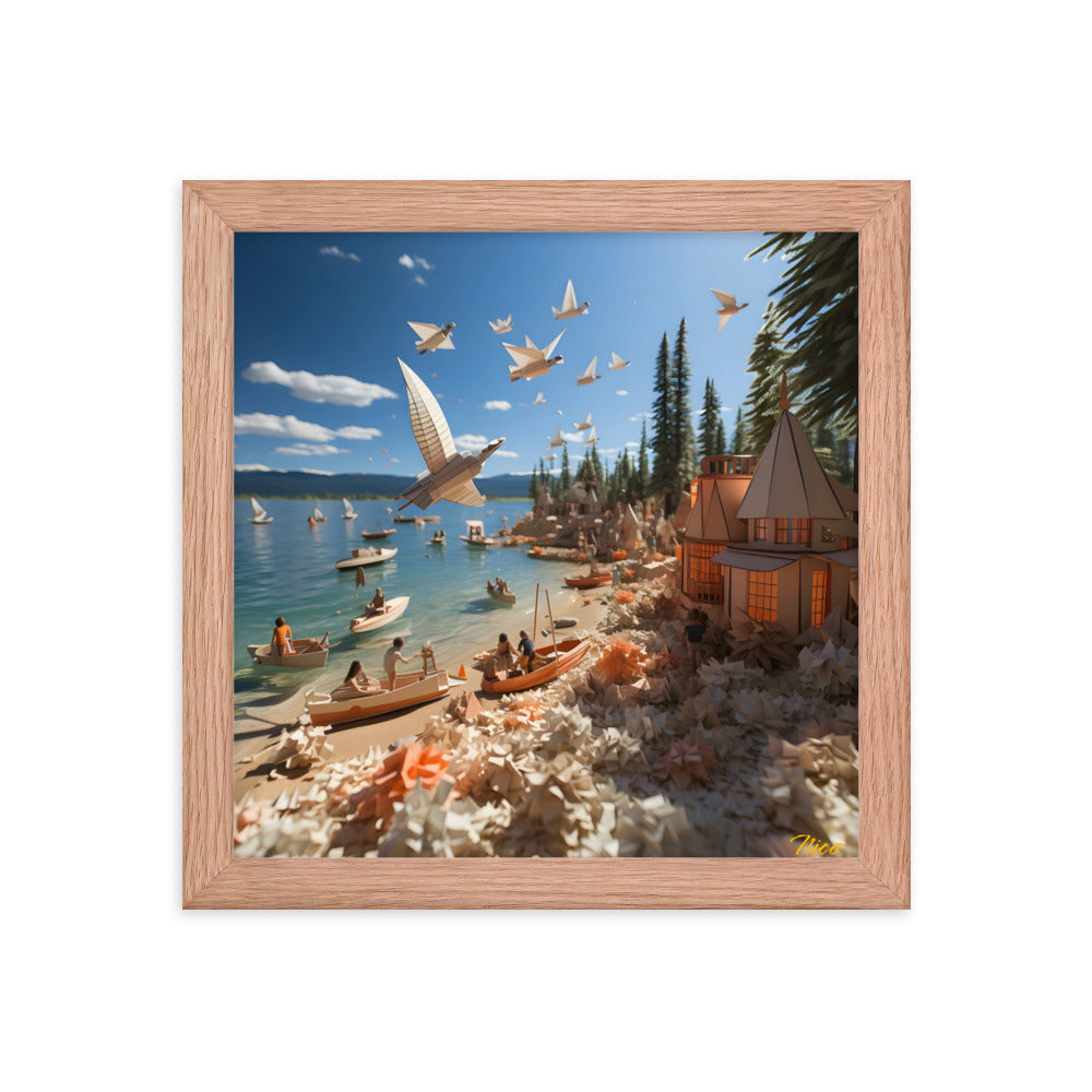 Atop The Mountain Lakeshore Series Print #6 - Framed Paper Print