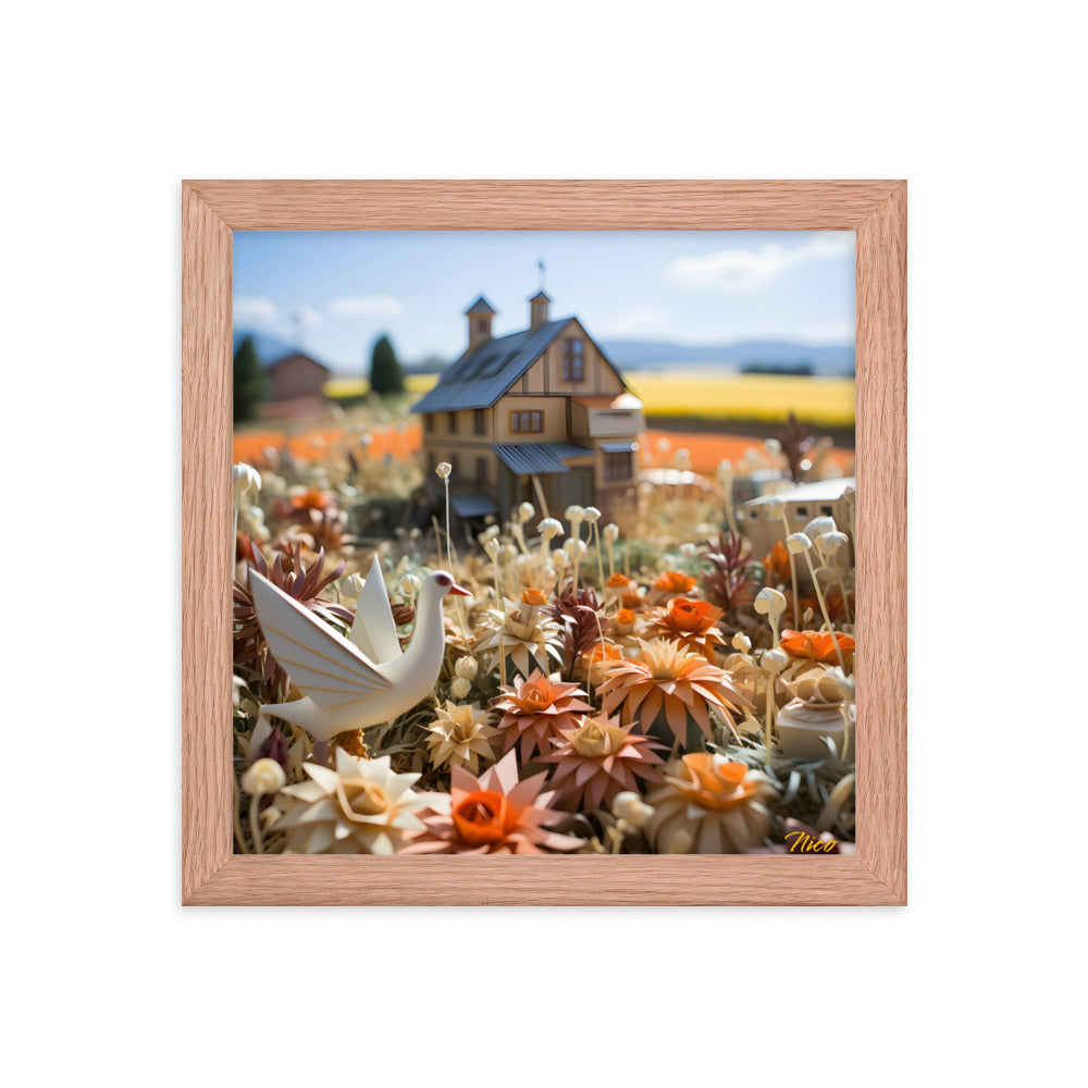 Meadow By The Farm Series Print #9 - Framed Paper Print