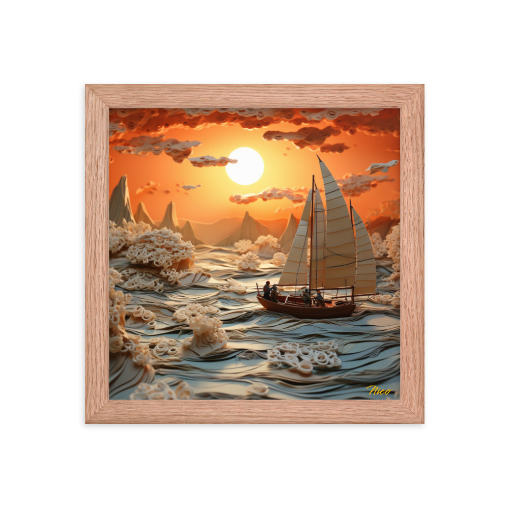 Into The Sunset Series Print #8 - Framed Paper Print