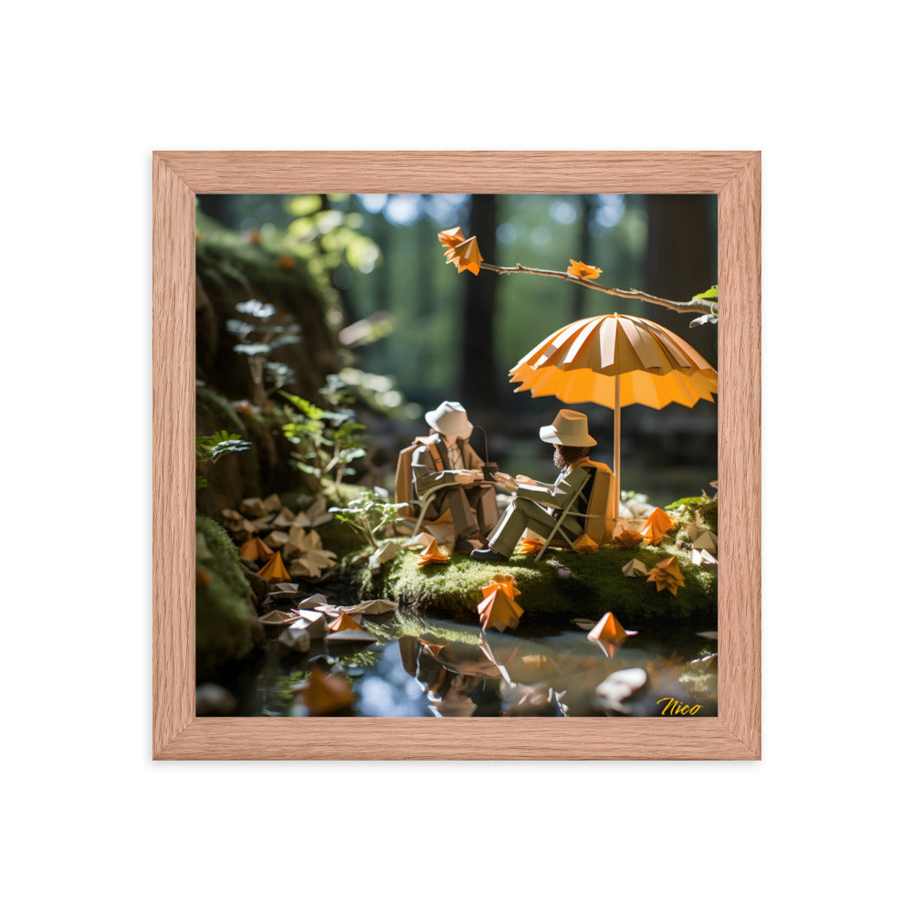 Relaxing By The Brook Series Print #2 - Framed Paper Print