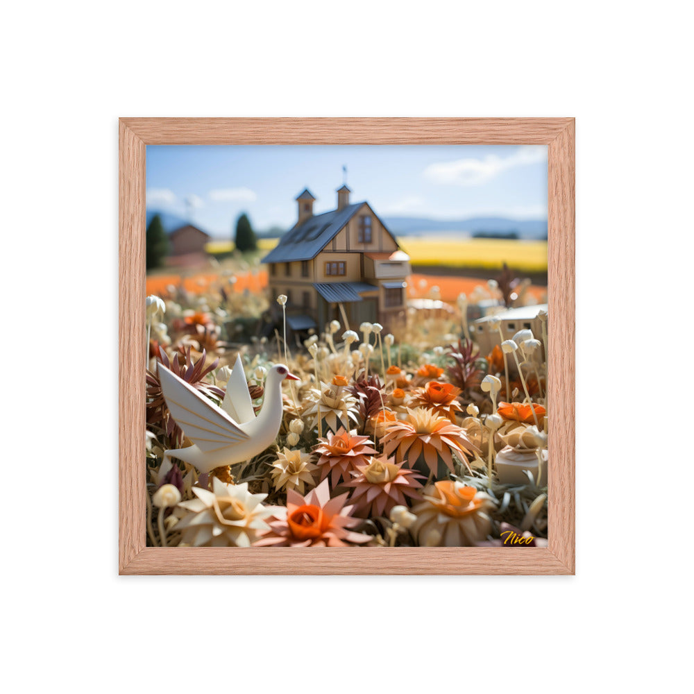 Meadow By The Farm Series Print #9 - Framed Paper Print