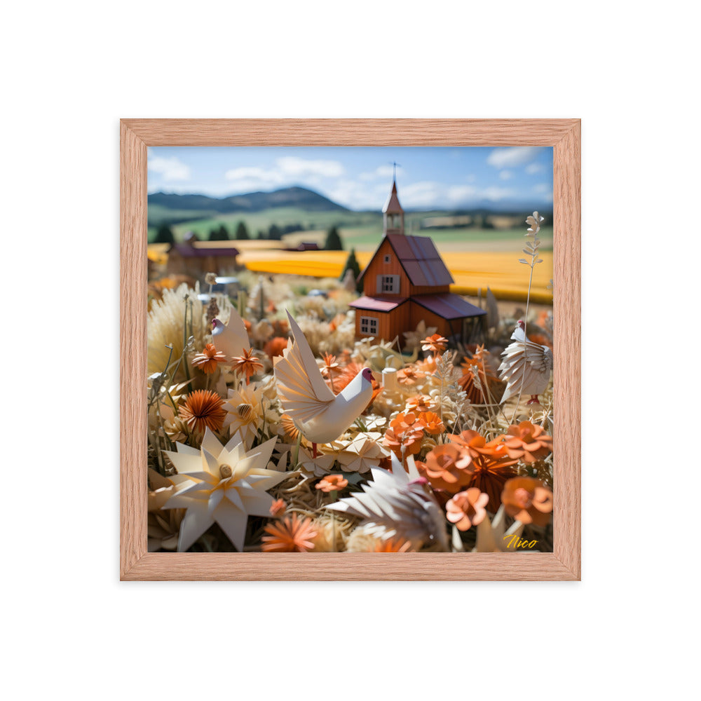 Meadow By The Farm Series Print #7 - Framed Paper Print