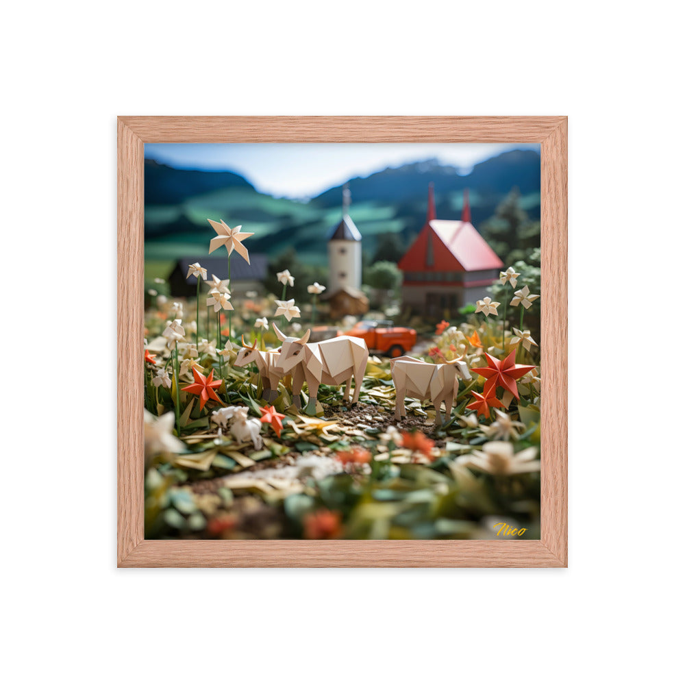 Meadow By The Farm Series Print #5 - Framed Paper Print