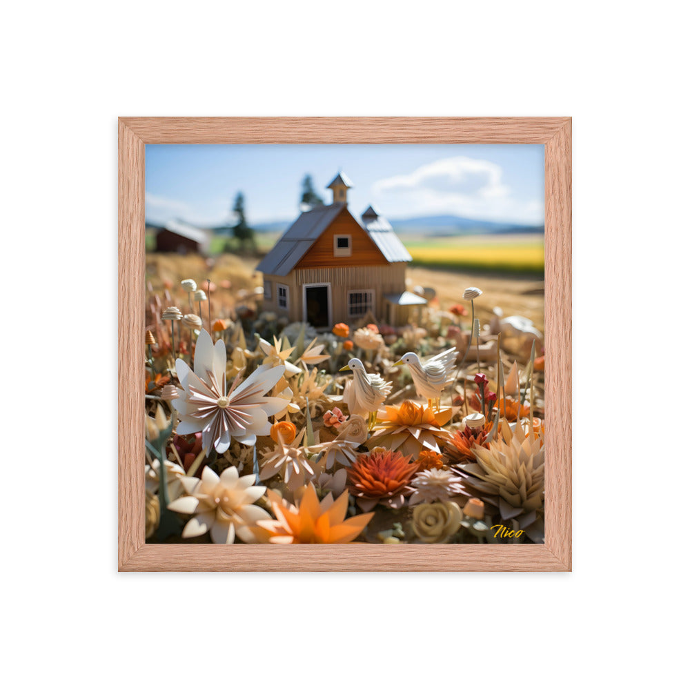 Meadow By The Farm Series Print #4 - Framed Paper Print