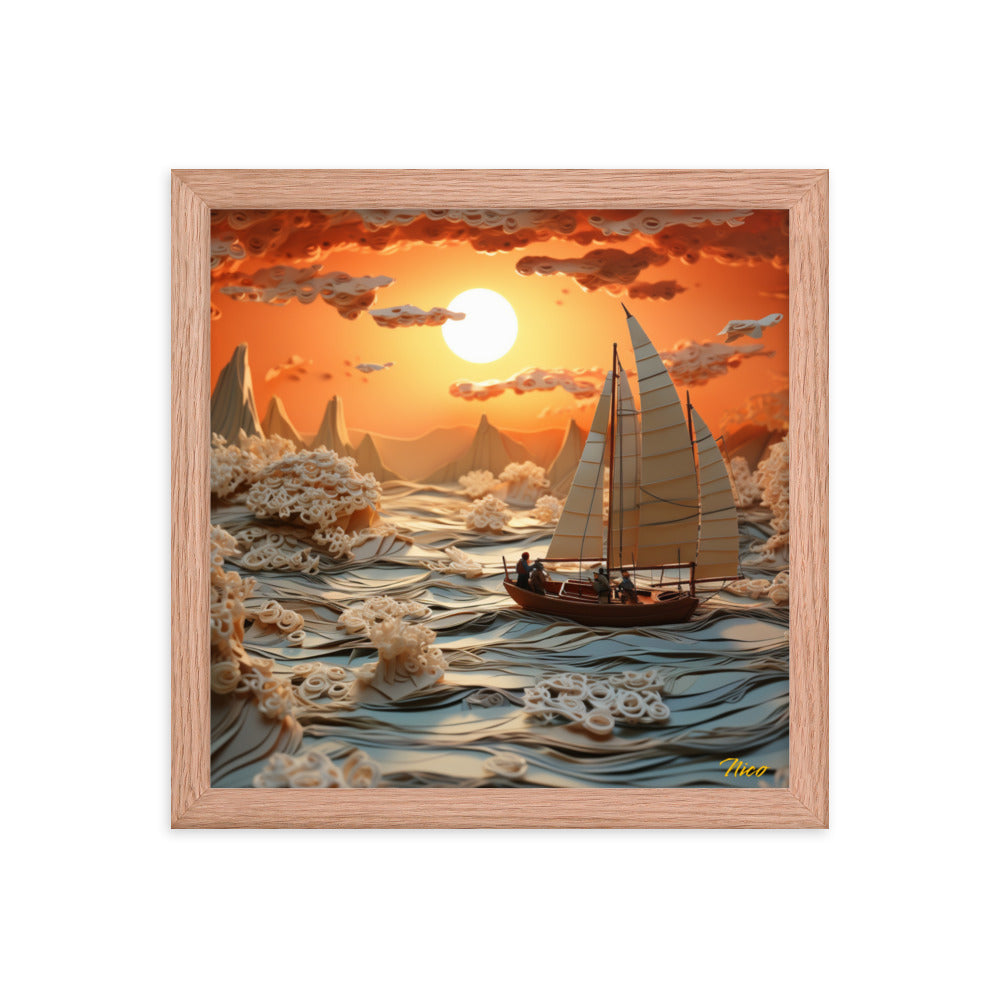 Into The Sunset Series Print #8 - Framed Paper Print