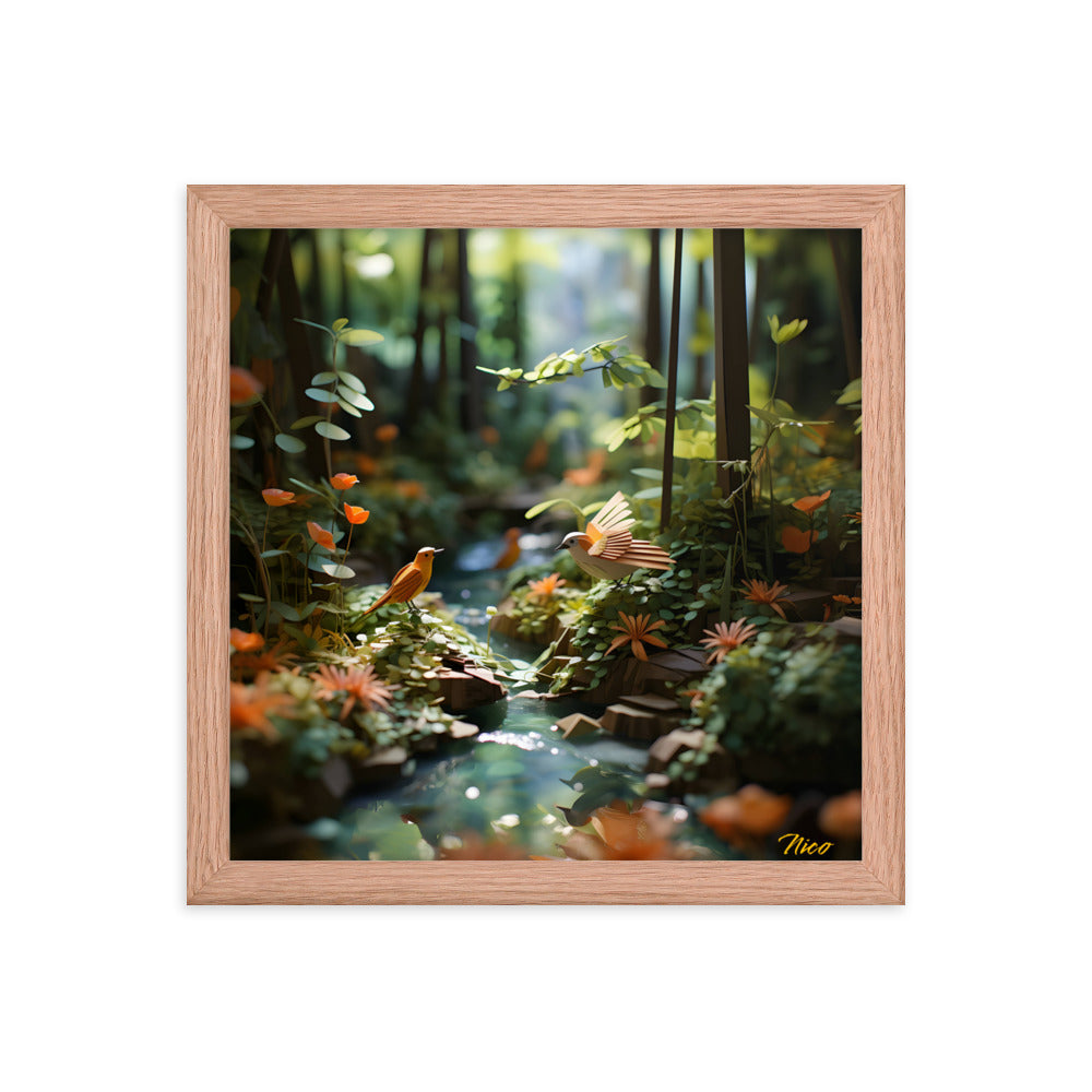 Relaxing By The Brook Series Print #6 - Framed Paper Print