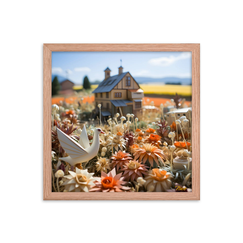 Meadow By The Farm Series Print #9 - Framed Paper Print