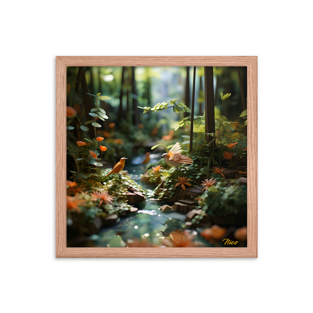 Relaxing By The Brook Series Print #6 - Framed Paper Print