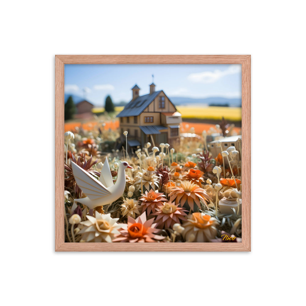 Meadow By The Farm Series Print #9 - Framed Paper Print