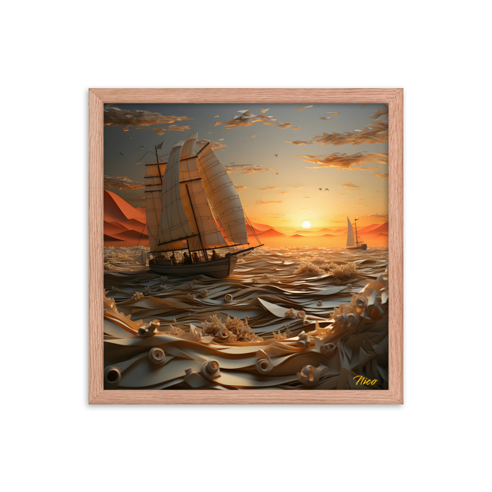 Into The Sunset Series Print #5 - Framed Paper Print