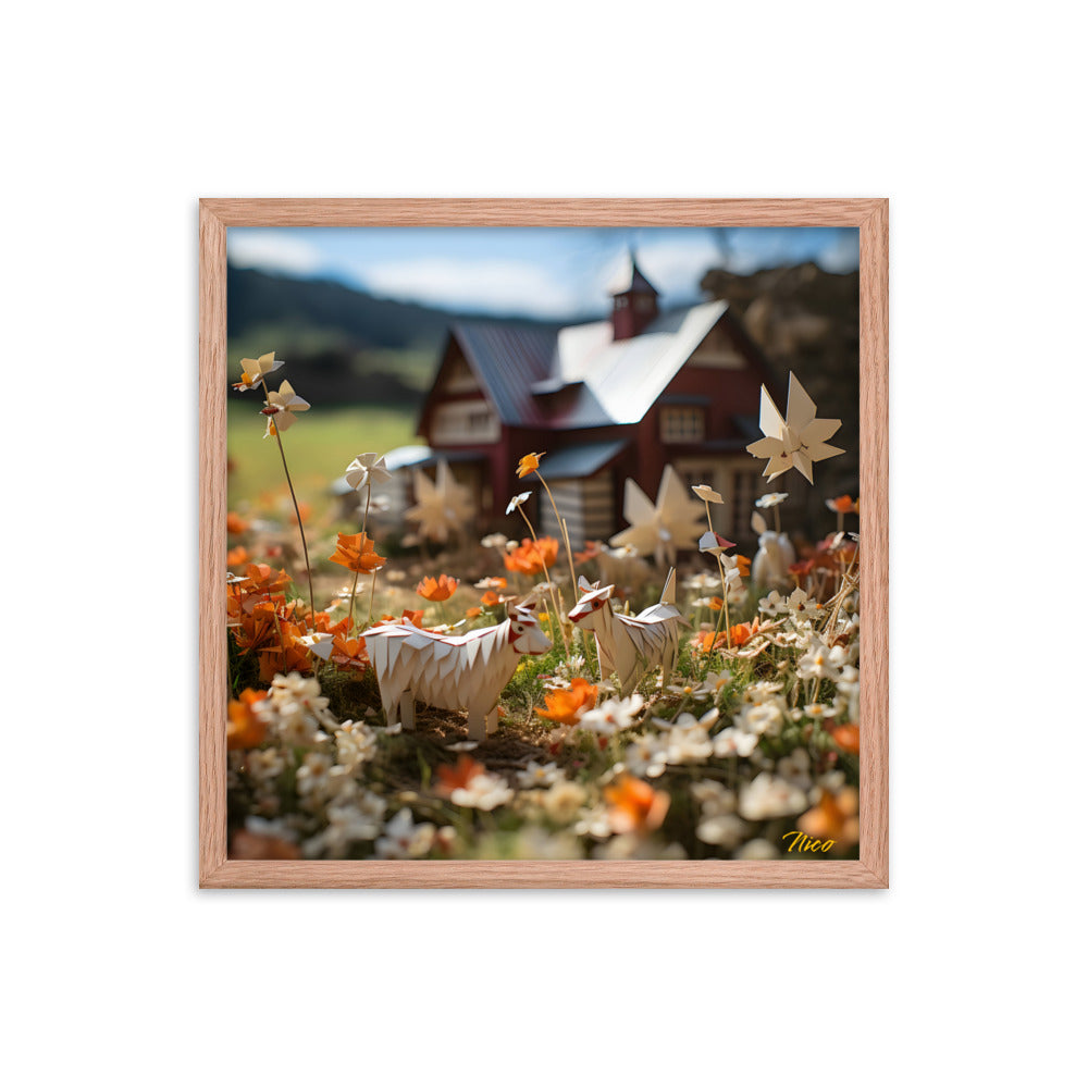 Meadow By The Farm Series Print #10 - Framed Paper Print