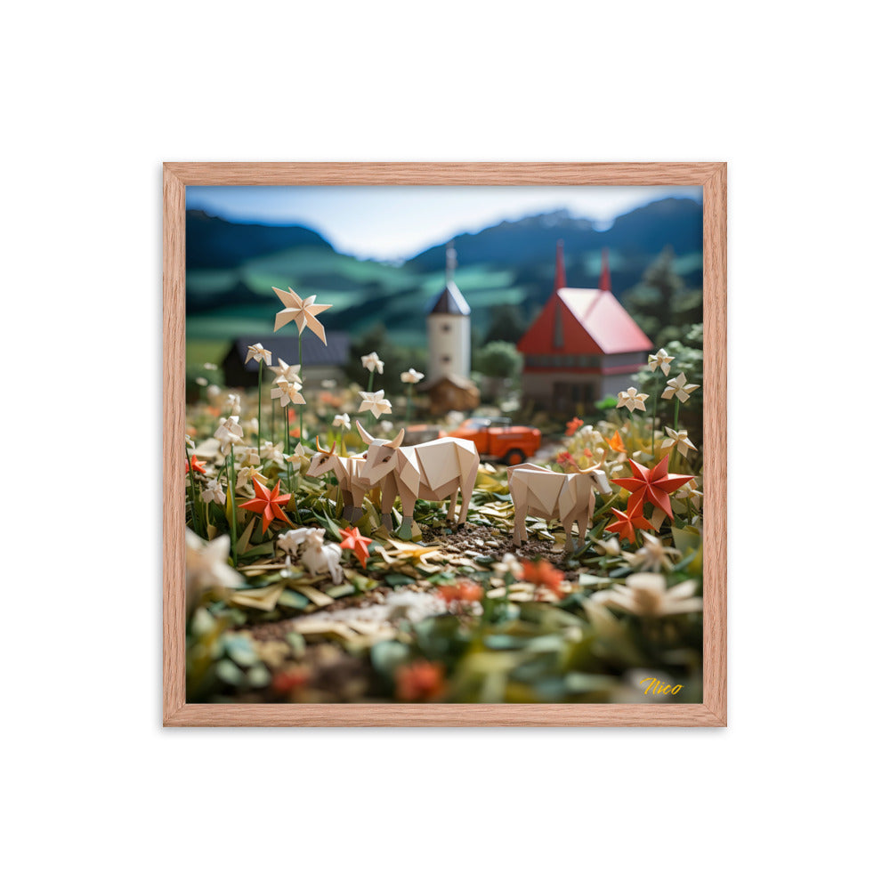 Meadow By The Farm Series Print #5 - Framed Paper Print