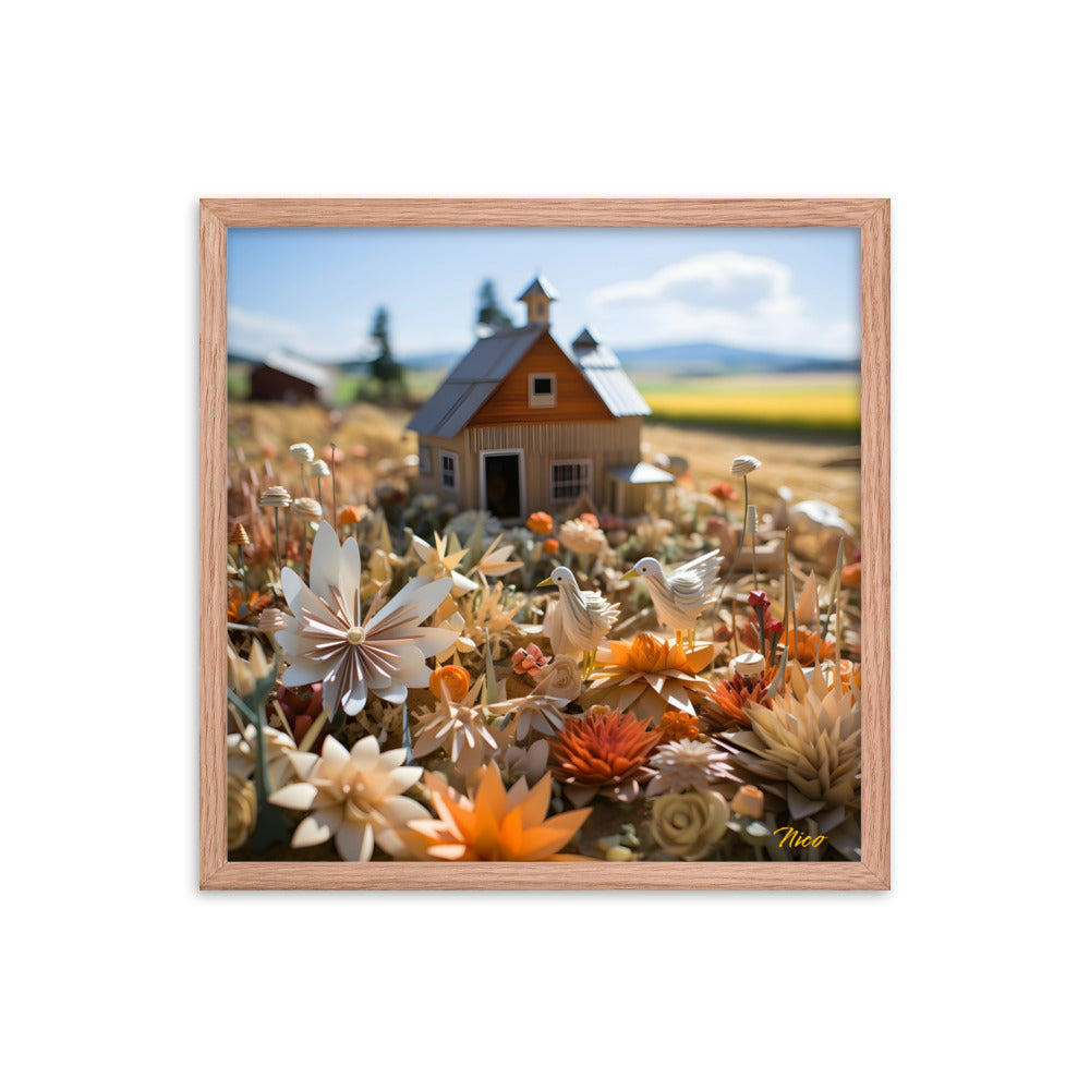 Meadow By The Farm Series Print #4 - Framed Paper Print