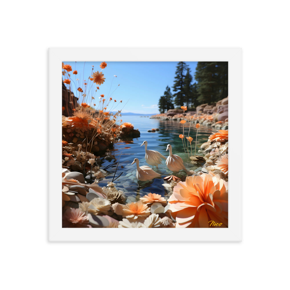 Atop The Mountain Lakeshore Series Print #4 - Framed Paper Print