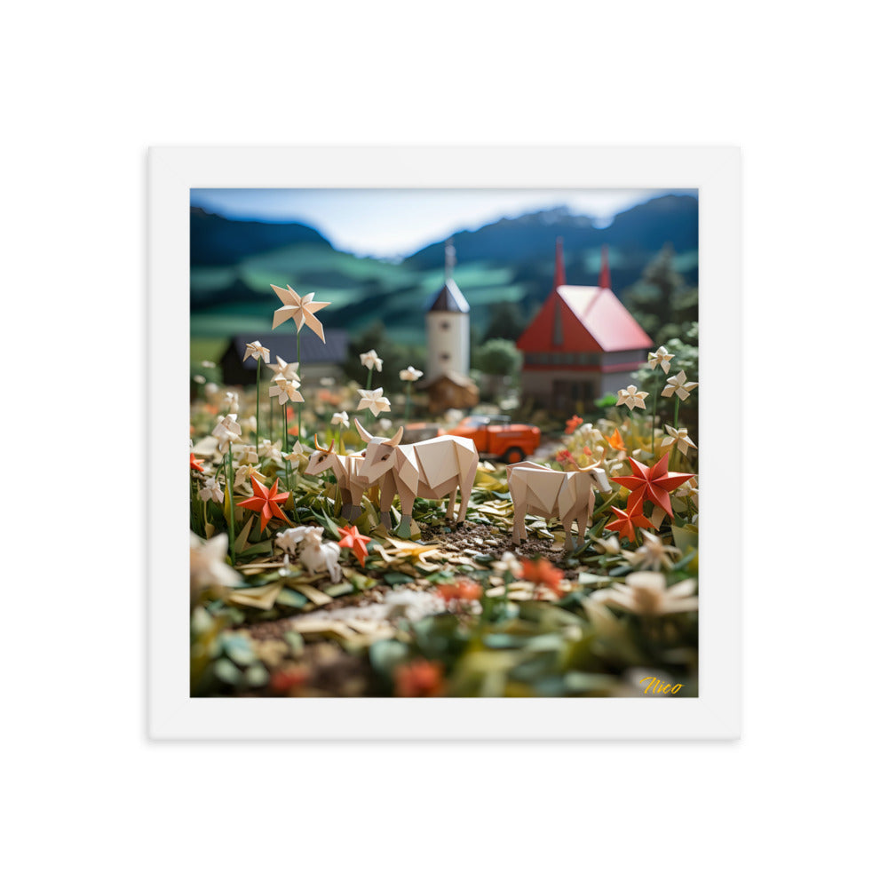 Meadow By The Farm Series Print #5 - Framed Paper Print