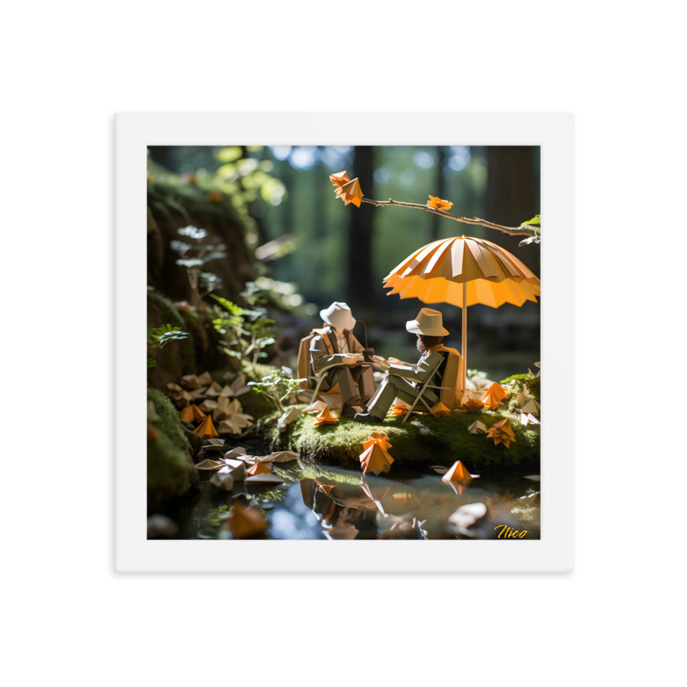 Relaxing By The Brook Series Print #2 - Framed Paper Print