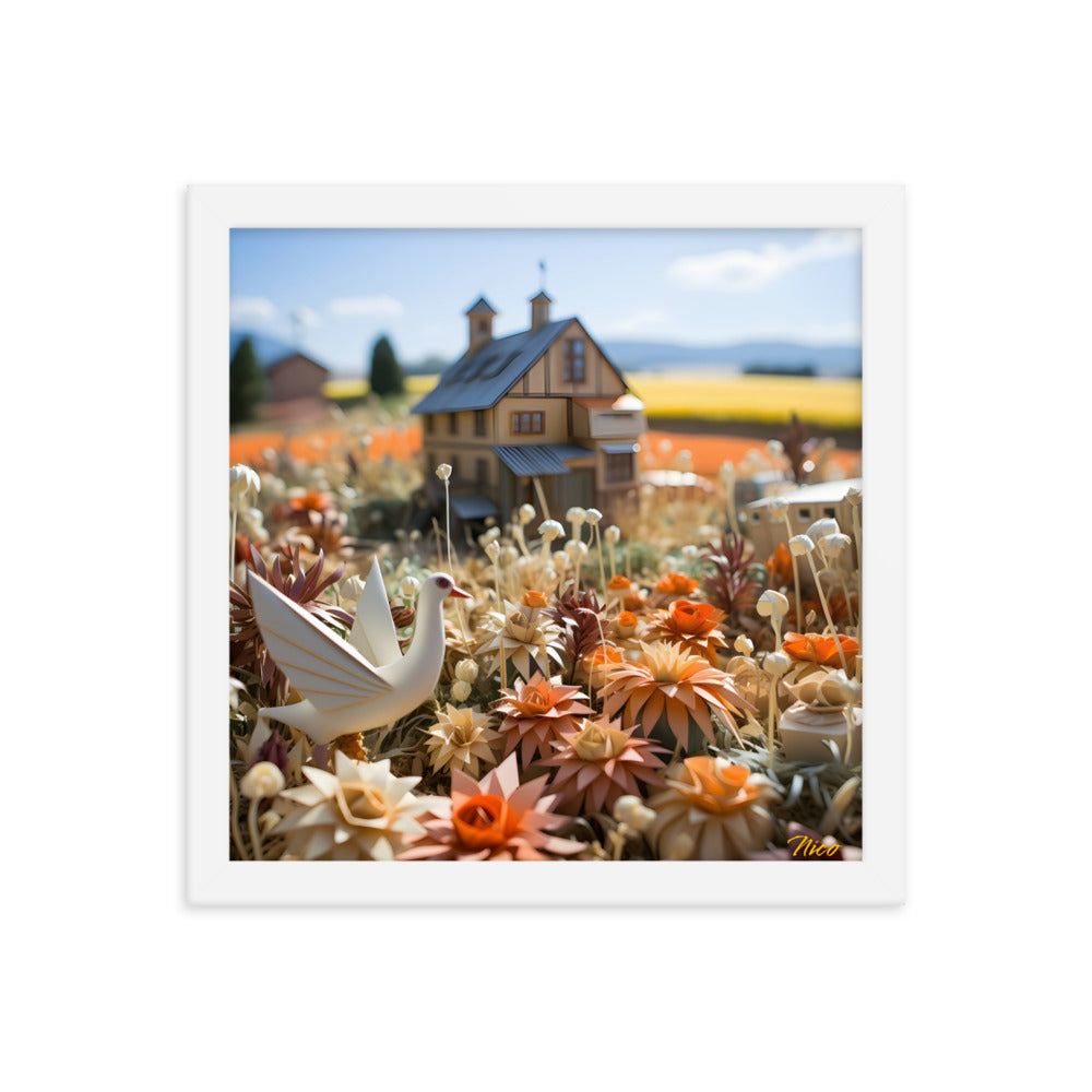 Meadow By The Farm Series Print #9 - Framed Paper Print