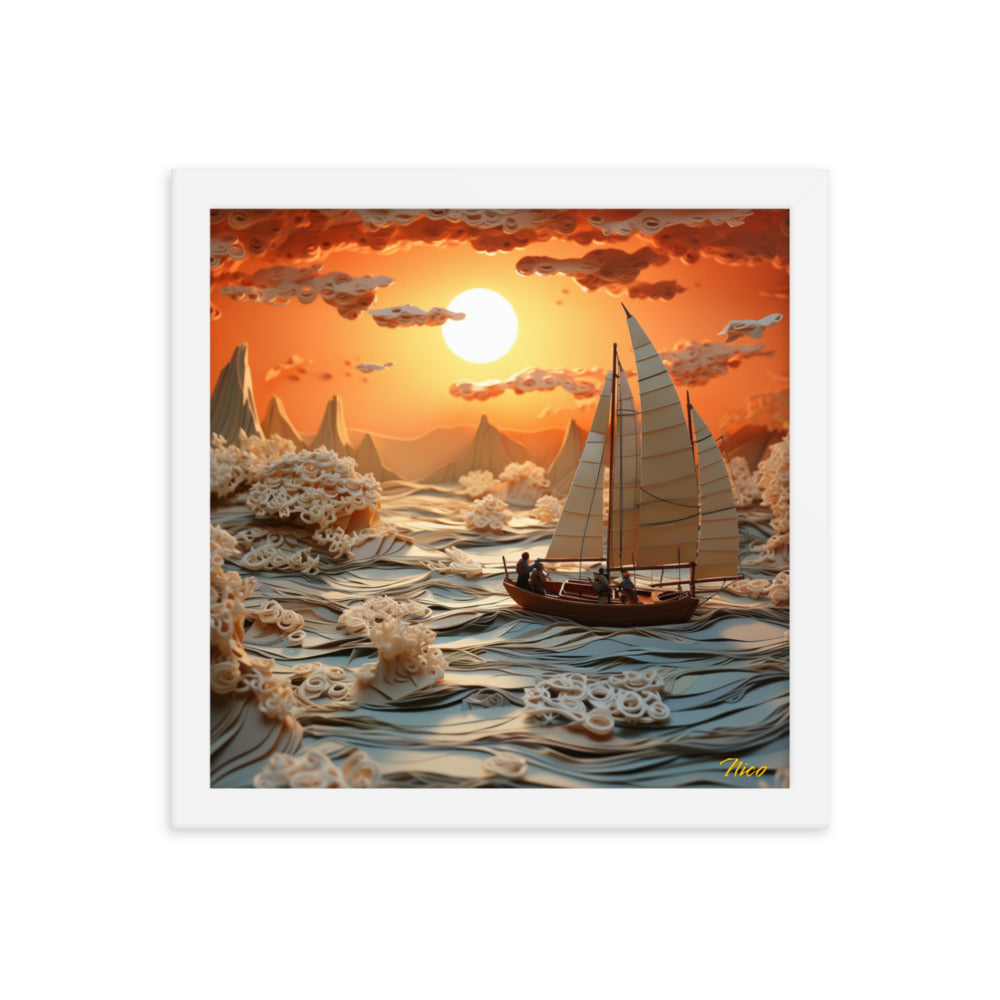 Into The Sunset Series Print #8 - Framed Paper Print