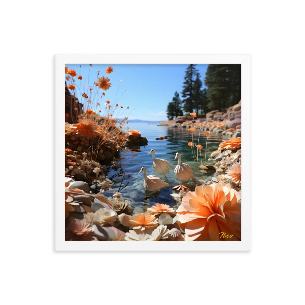 Atop The Mountain Lakeshore Series Print #4 - Framed Paper Print