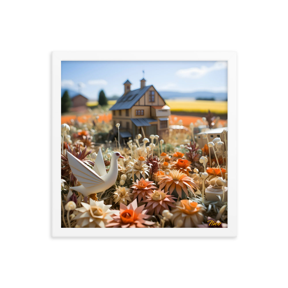 Meadow By The Farm Series Print #9 - Framed Paper Print