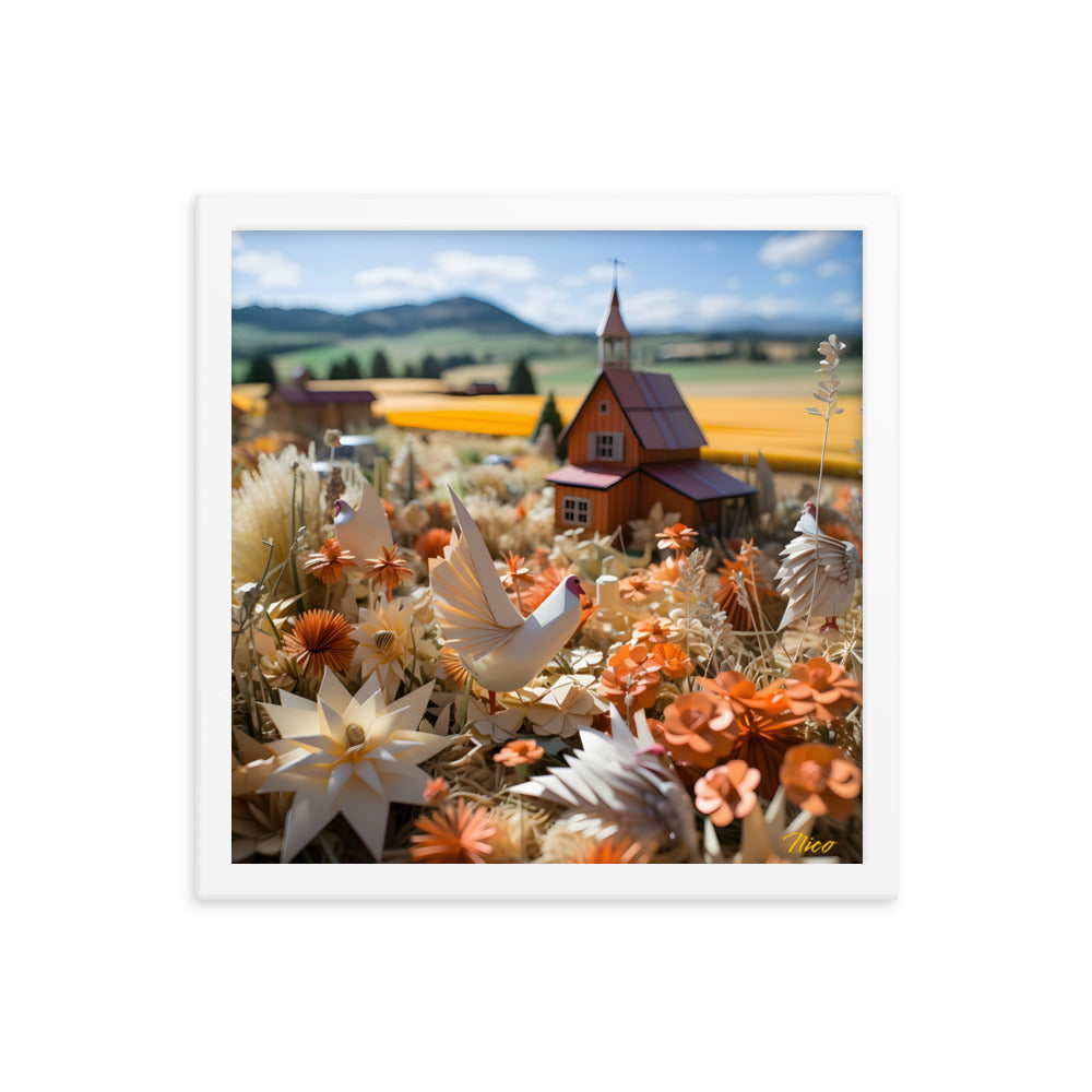 Meadow By The Farm Series Print #7 - Framed Paper Print