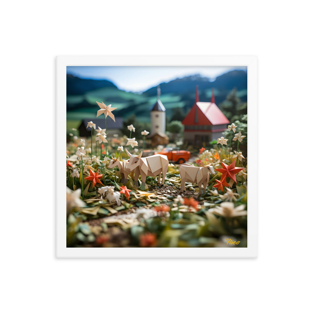 Meadow By The Farm Series Print #5 - Framed Paper Print