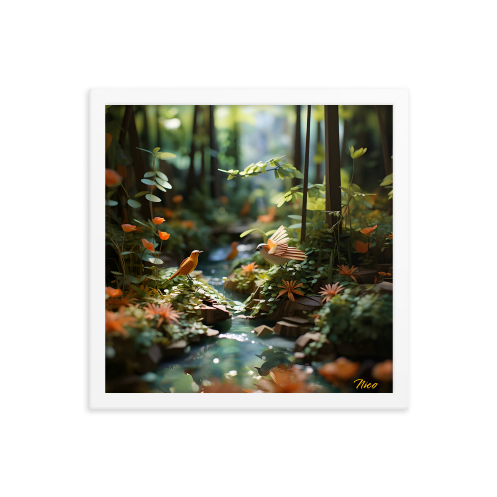 Relaxing By The Brook Series Print #6 - Framed Paper Print