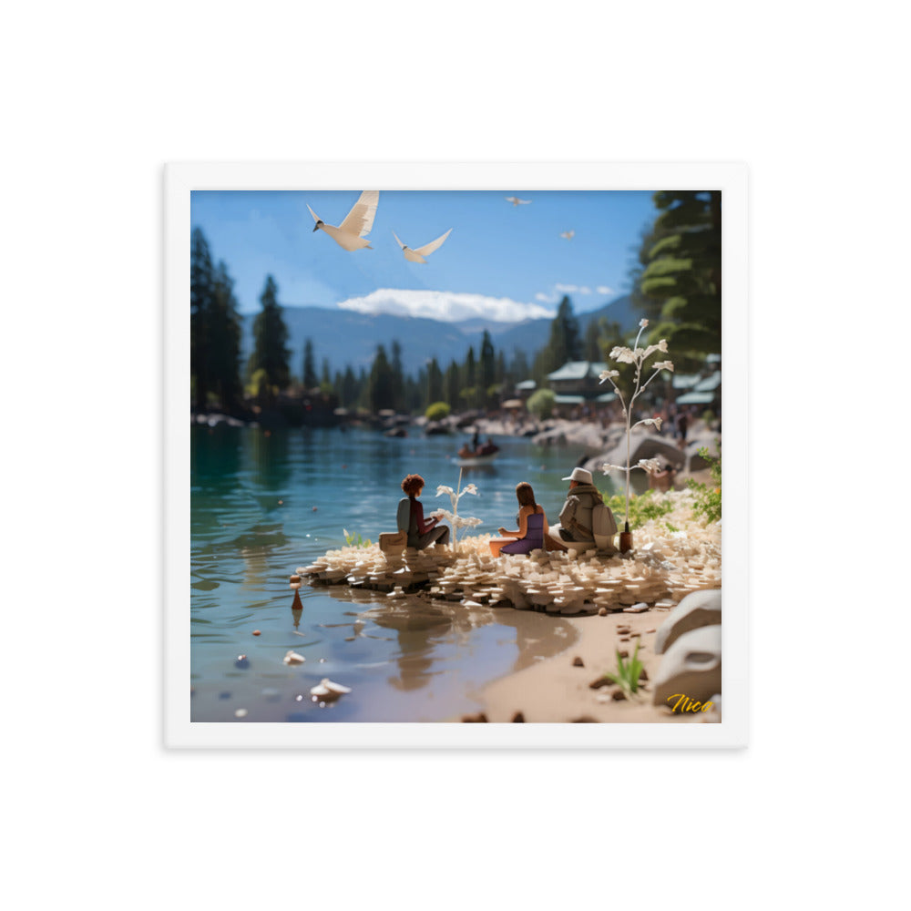 Atop The Mountain Lakeshore Series Print #7 - Framed Paper Print