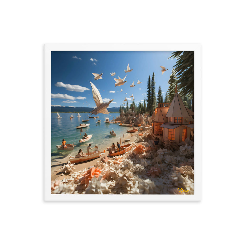 Atop The Mountain Lakeshore Series Print #6 - Framed Paper Print