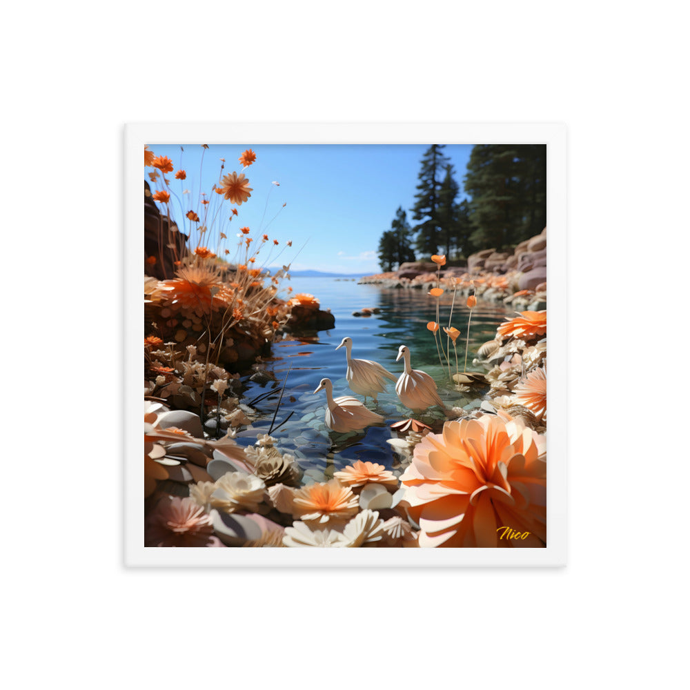 Atop The Mountain Lakeshore Series Print #4 - Framed Paper Print