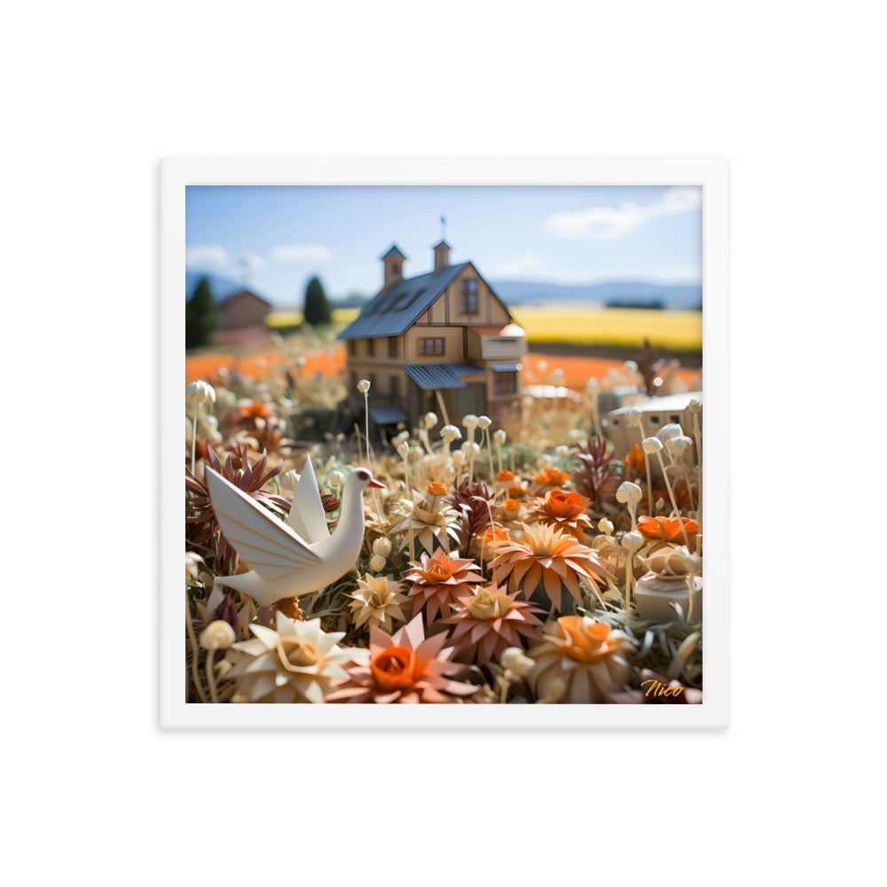 Meadow By The Farm Series Print #9 - Framed Paper Print