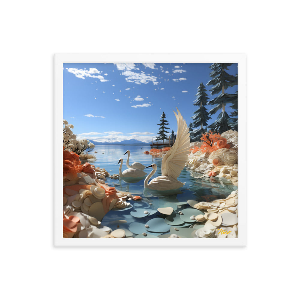 Atop The Mountain Lakeshore Series Print #1 - Framed Paper Print