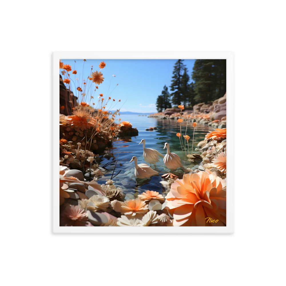 Atop The Mountain Lakeshore Series Print #4 - Framed Paper Print