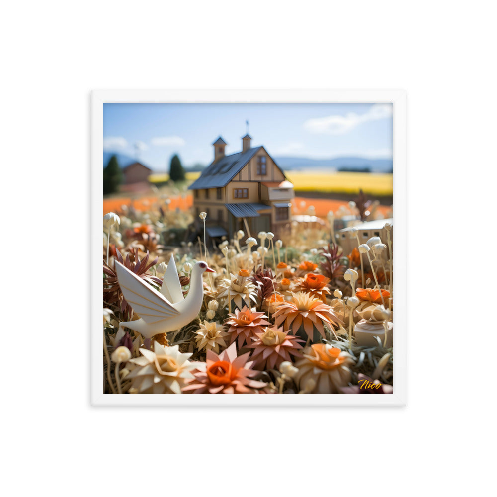 Meadow By The Farm Series Print #9 - Framed Paper Print