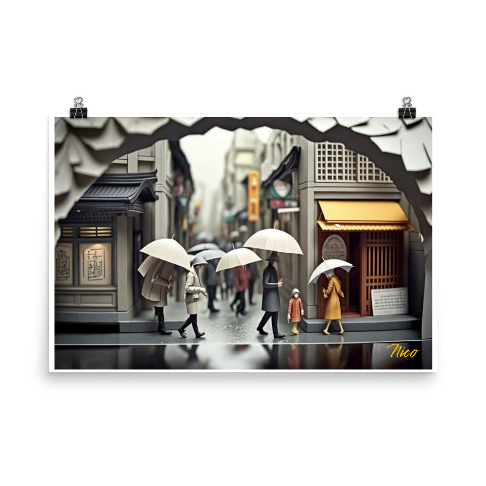 Oriental Rain Series Print #1 - Paper Poster