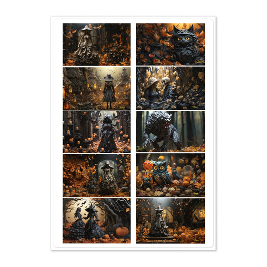 Halloween 2024 - All 10 Prints In Series - Sticker sheet