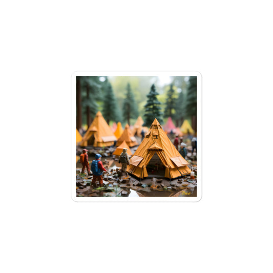 Camping In The Rain Series Print #1 - Bubble-free sticker