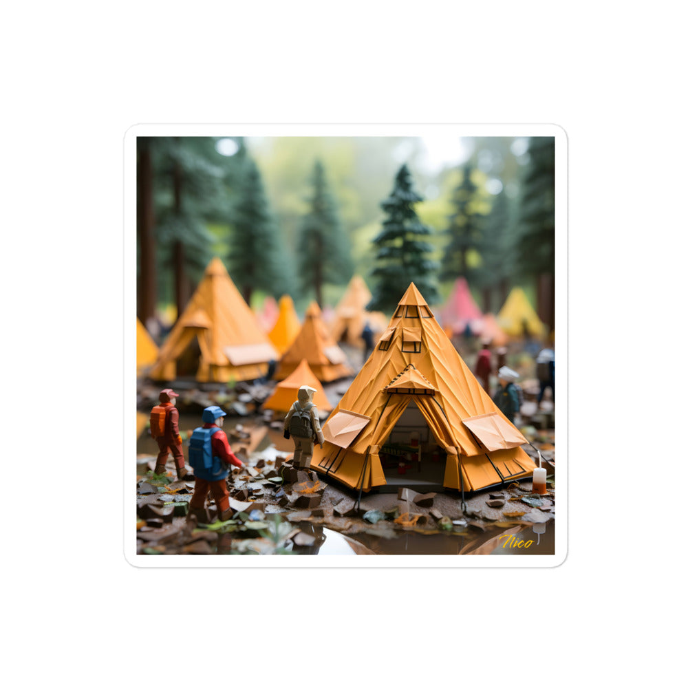 Camping In The Rain Series Print #1 - Bubble-free sticker