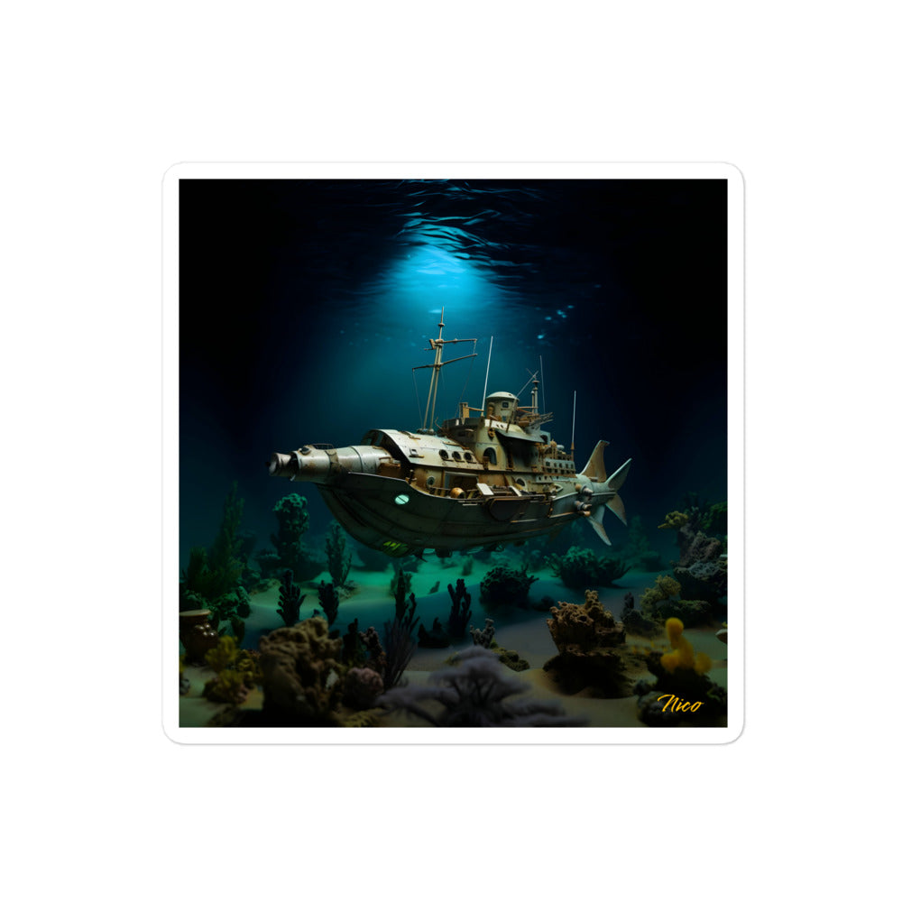 20 000 lieues sous les mers Series Print #7 - Autocollant sans bulles