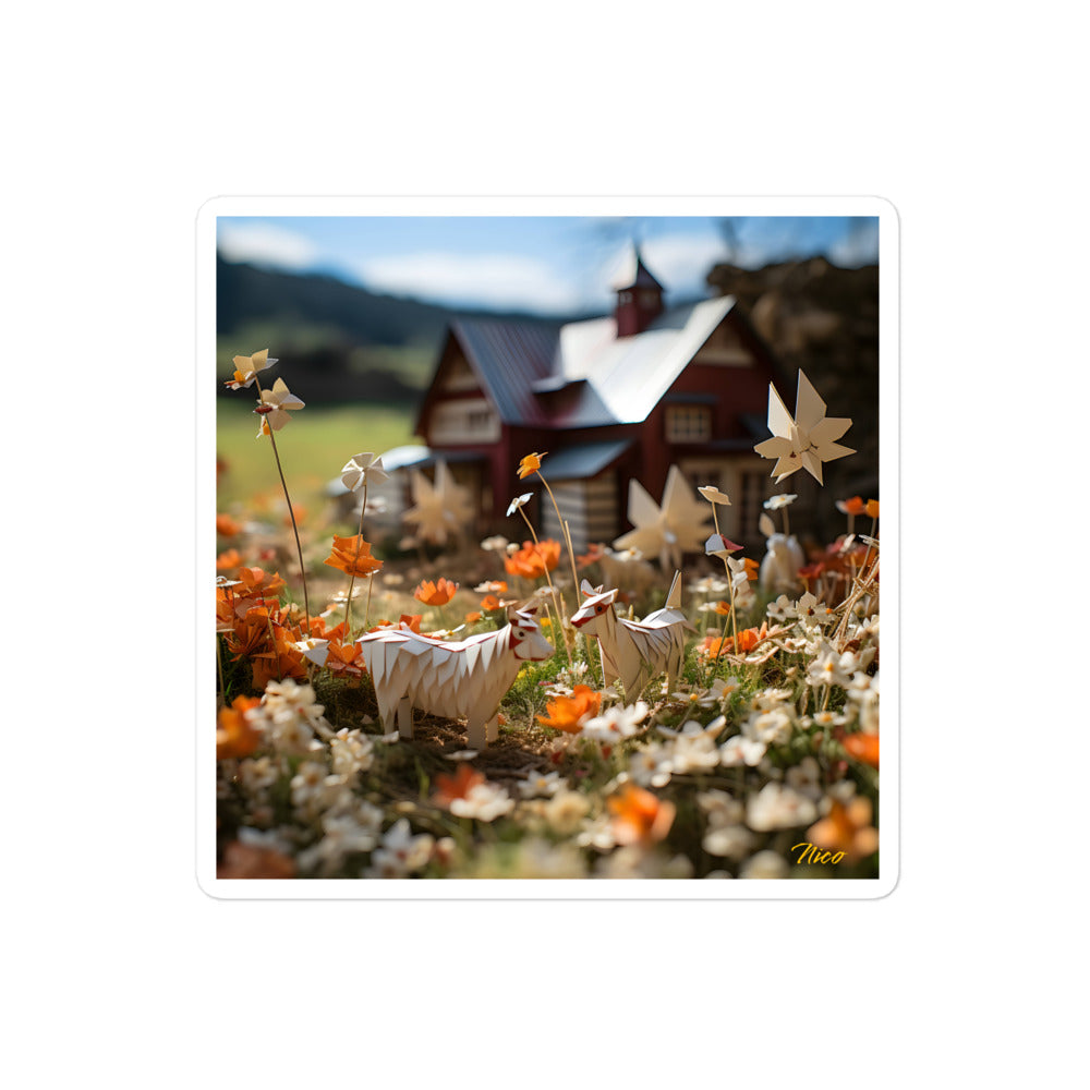 Meadow By The Farm Series Print #10 - Bubble-free sticker