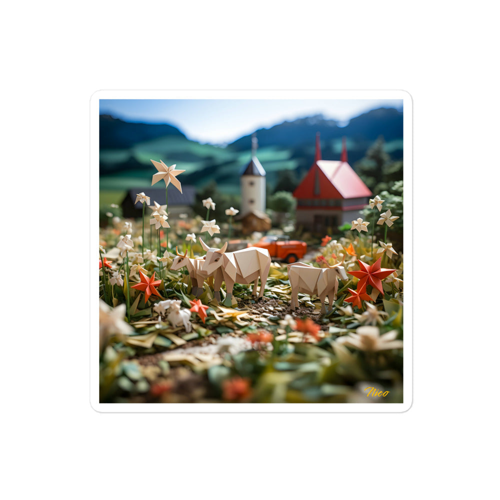 Meadow By The Farm Series Print #5 - Bubble-free sticker