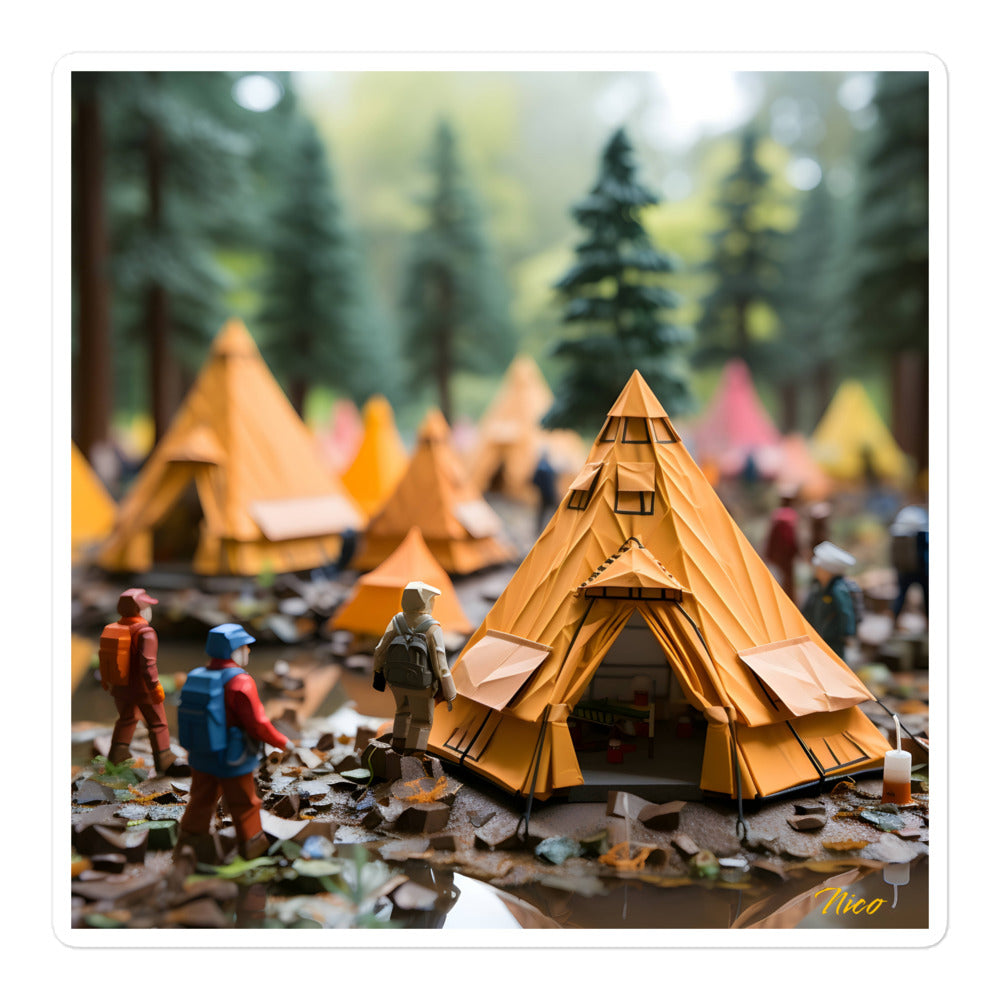 Camping In The Rain Series Print #1 - Bubble-free sticker