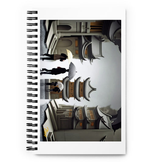 Oriental Rain Series Print #5 - Spiral notebook